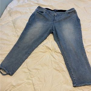 Democracy jeans. 24W. Distressed hem. Good condition.